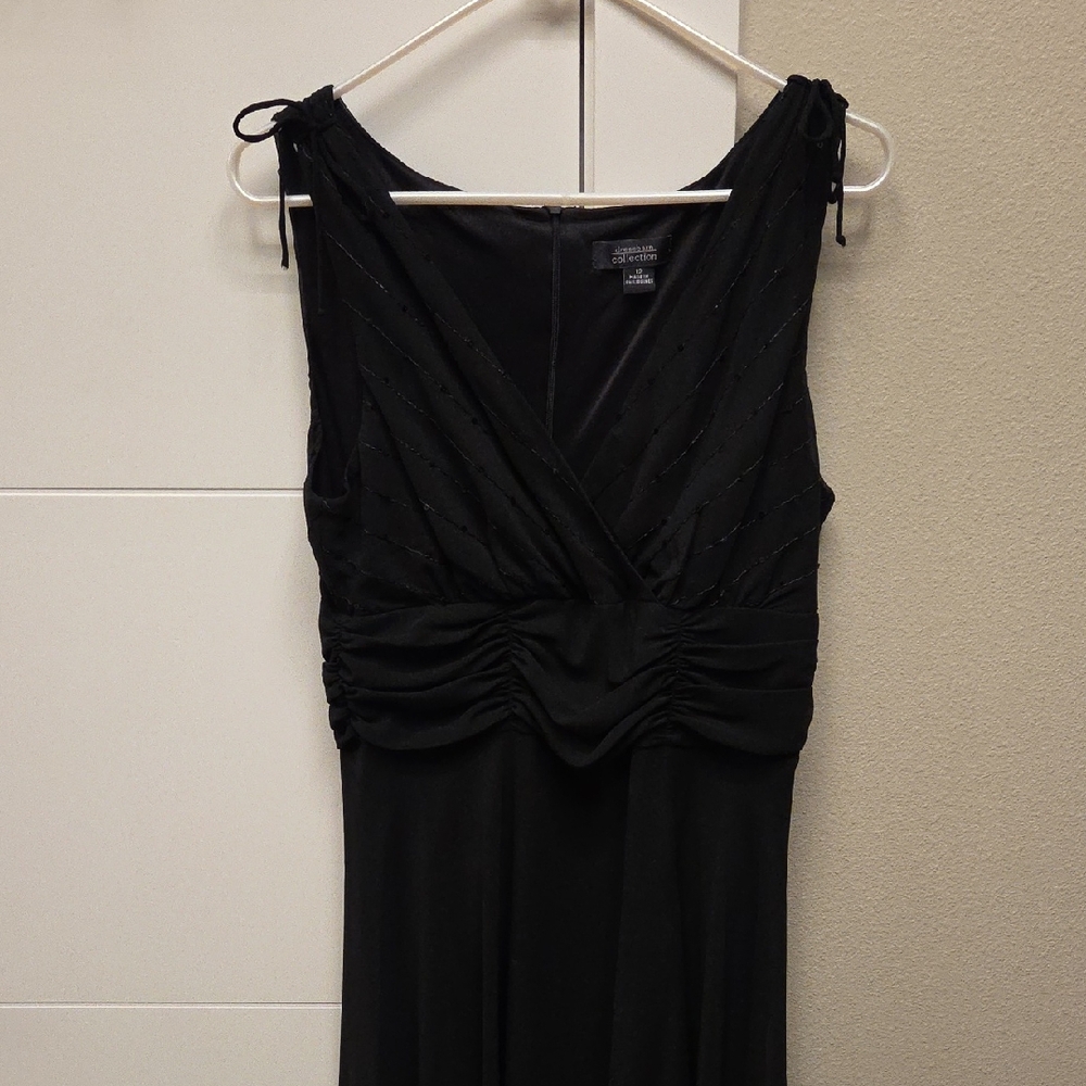 DressBarn Black Evening Dress. Sheer Overlay On Skirt (See Pic). Runs Small.